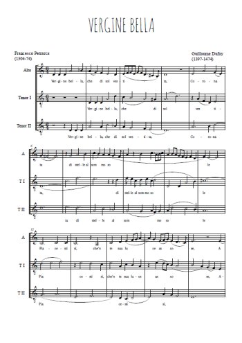 Guillaume Dufay - Vergine Bella